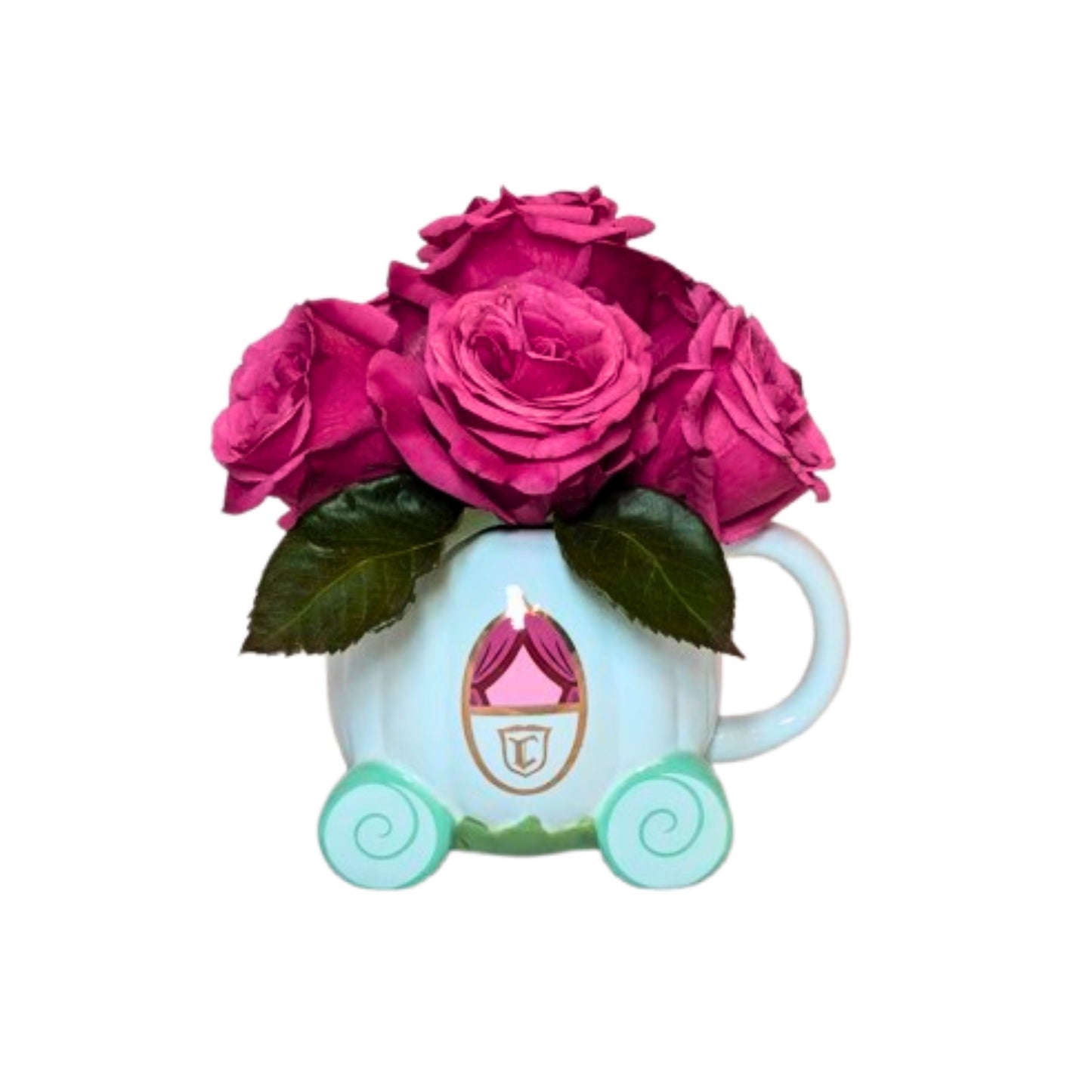 Cinderella Carriage Mug & 6 Roses